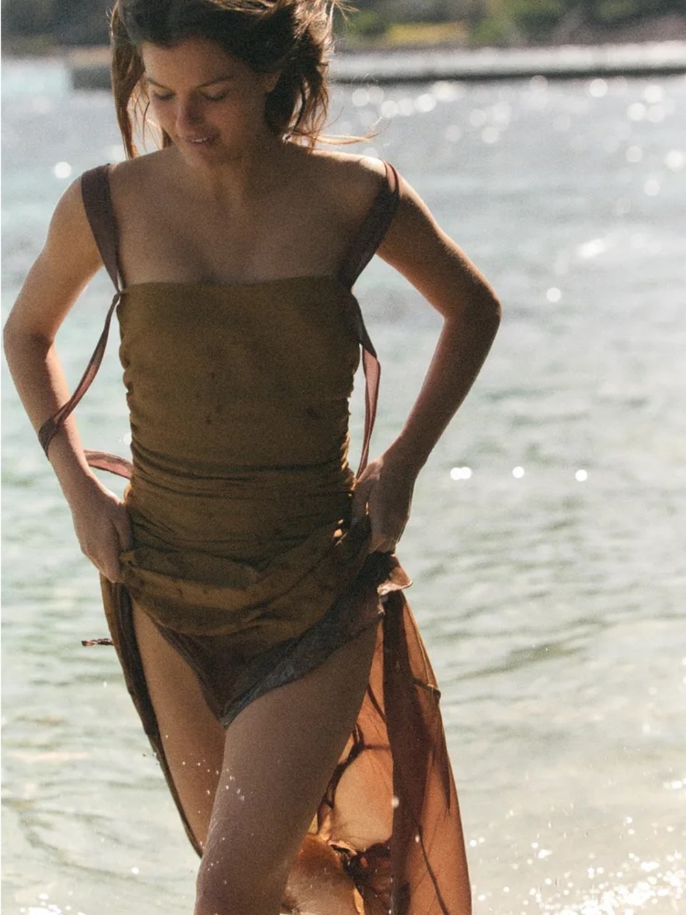 DRAPED GEORGETTE DRESS - Picture 4 of 9